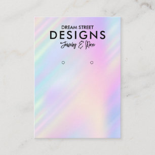Colourful Holographic Trendy Earring Display Card
