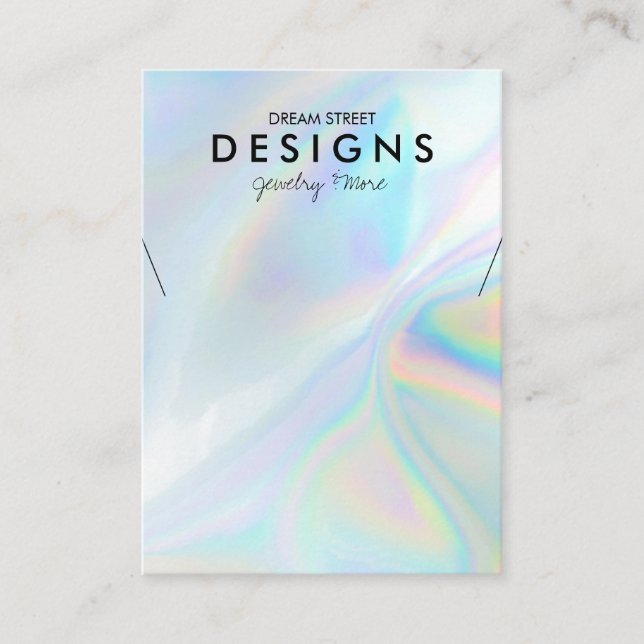 Colourful Holographic Trendy Necklace Display Card (Front)