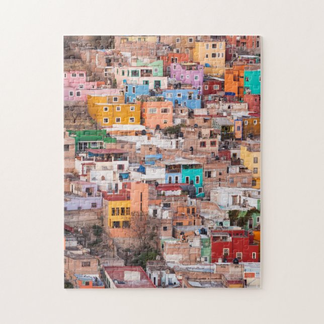 Colourful Homes on the Hill Jigsaw Puzzle (Vertical)