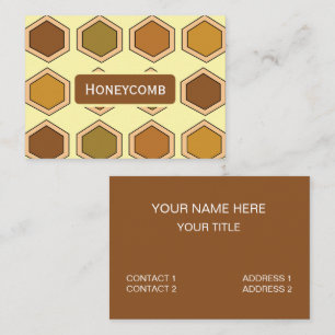 Colourful Honeycomb Beekeeper  Business Card