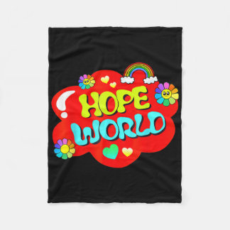 Colourful Hope World Fleece Blanket