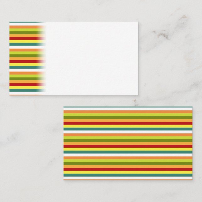 Colourful Horizontal Lines Cinco de Mayo Fiesta Place Card (Front/Back)