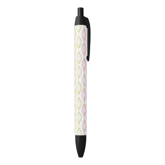 Colourful horizontal ogee pattern black ink pen (Bottom (Vertical))