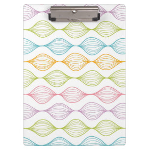 Colourful horizontal ogee pattern clipboard