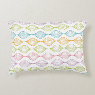 Colourful horizontal ogee pattern decorative cushion