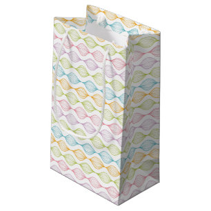 Colourful horizontal ogee pattern small gift bag