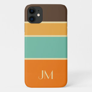 Colourful horizontal retro style lines Case-Mate iPhone case