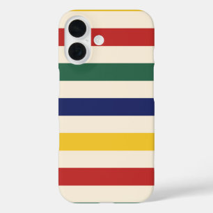 Colourful Horizontal Stripes iPhone 16 Case