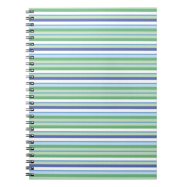 Colourful horizontal stripes notebook (Front)