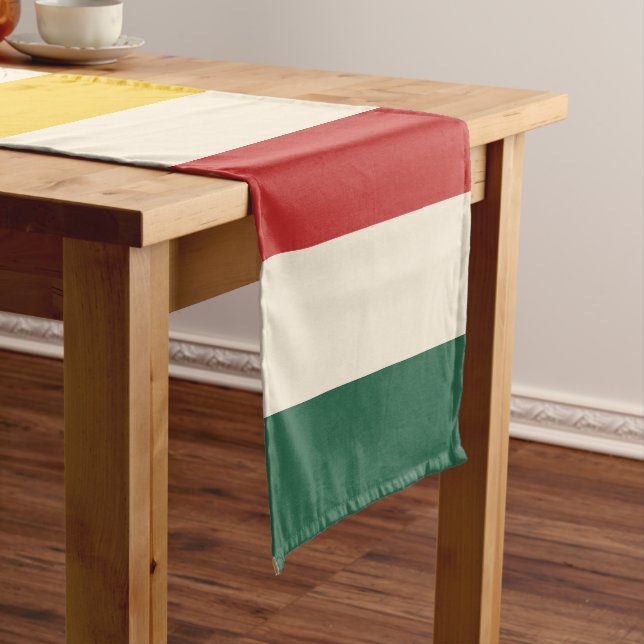 Colourful Horizontal Stripes Short Table Runner (In Situ)