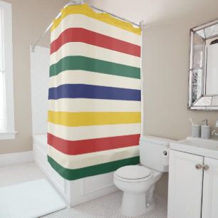 Colourful Horizontal Stripes Shower Curtain