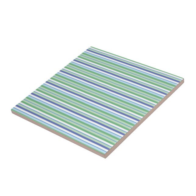 Colourful horizontal stripes tile (Side)