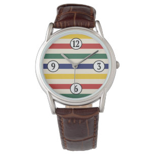 Colourful Horizontal Stripes Watch