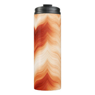 Colourful horizontal wavy pattern thermal tumbler