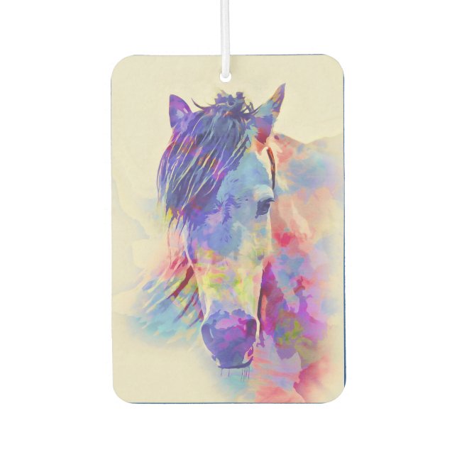 Colourful Horse Artistic Design Car Air Freshener (Front)
