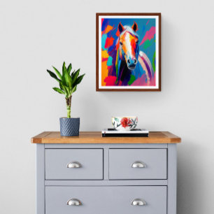 colourful horse canvas print