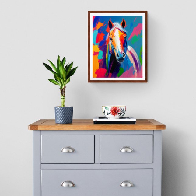 colourful horse canvas print (Creator Uploaded)