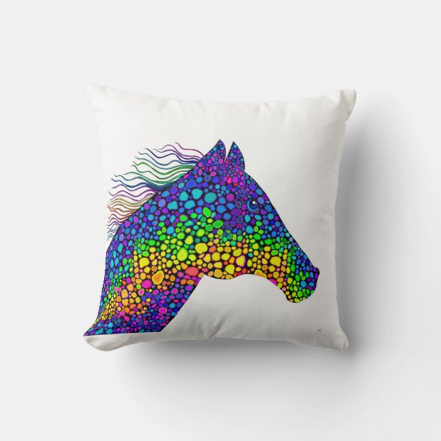 Colourful Horse  Cushion (Front)
