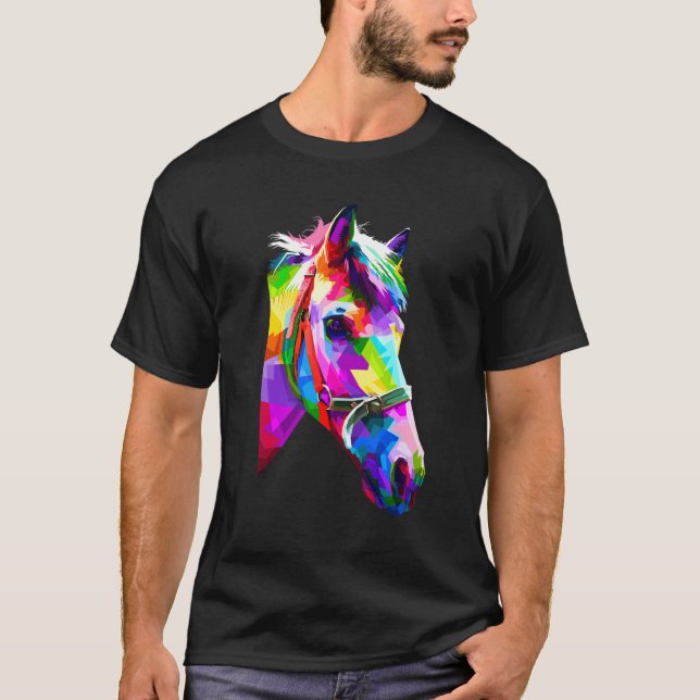 Colourful Horse Graphic 2 T-Shirt (Front)