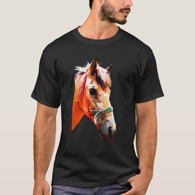 Colourful Horse Graphic T-Shirt (Front)