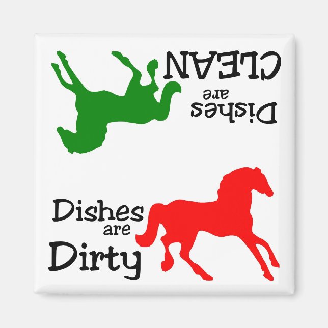 Colourful Horse Lovers Dishwasher Magnet (Front)