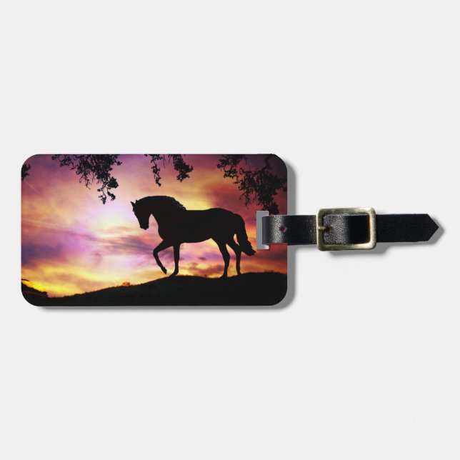 Colourful Horse Luggage Tag (Front Horizontal)