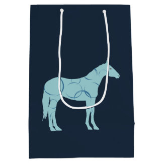 Colourful Horse Pattern Medium Gift Bag