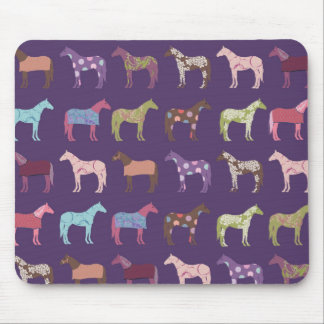 Colourful Horse Pattern Mouse Pad
