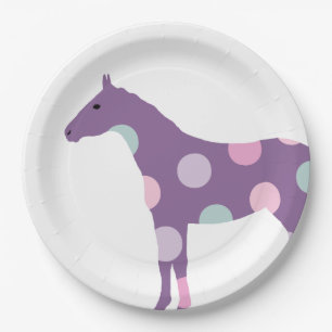 Colourful Horse Pattern Paper Plate