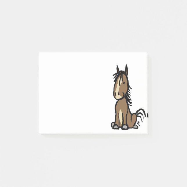 Colourful Horse Pattern Post-it Notes (Front)