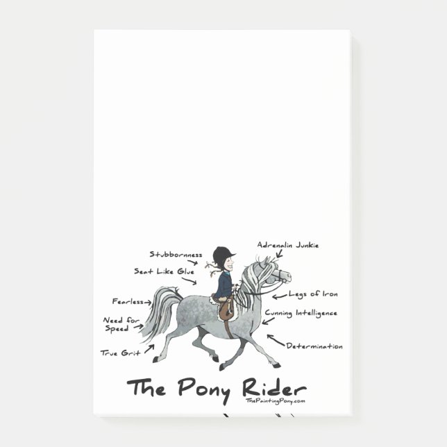 Colourful Horse Pattern Post-it Notes (Front)