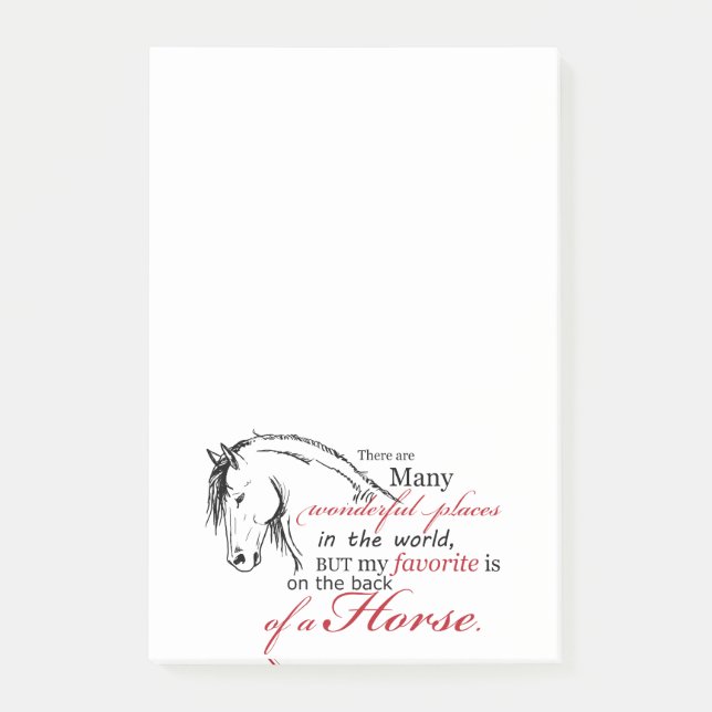 Colourful Horse Pattern Post-it Notes (Front)