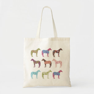 Colourful Horse Pattern Tote Bag