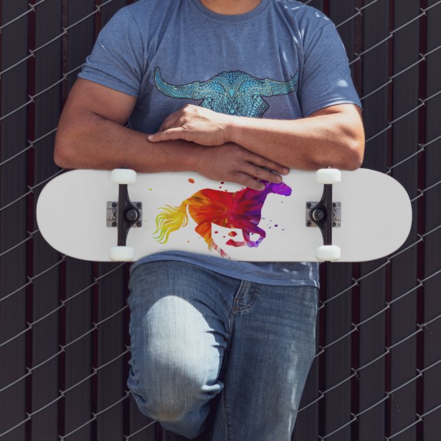 Colourful Horse Skateboard (Outdoor 3)