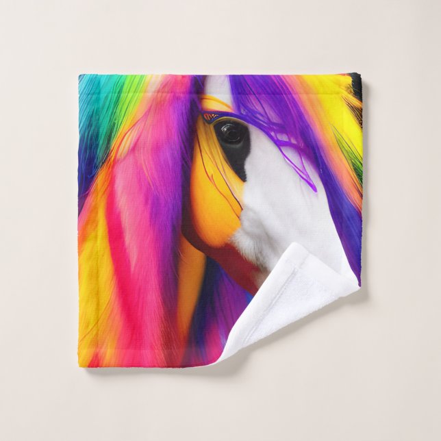 Colourful Horse Wash Cloth (Wash Cloth)