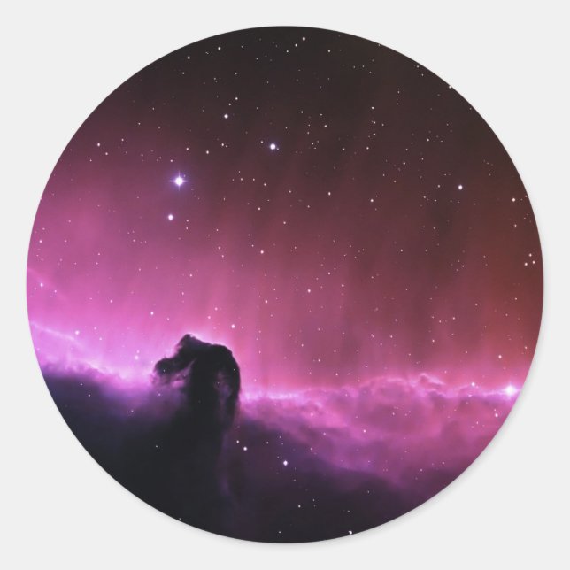 Colourful horsehead nebula classic round sticker (Front)