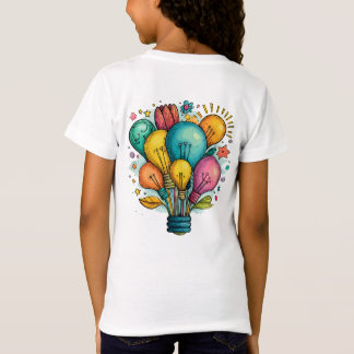 Colourful Hot Air Balloon Lightbulb T-Shirt – Crea