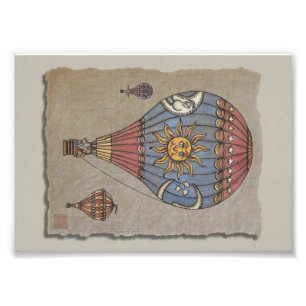 Colourful Hot Air Balloon Photo Print