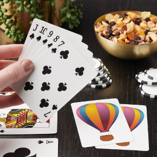 Colourful Hot Air Balloon Playing Cards