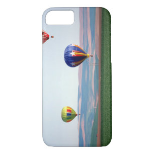 Colourful hot air balloons float over wheat Case-Mate iPhone case