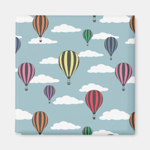 Colourful hot air balloons magnet