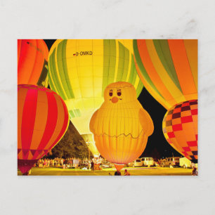 Colourful Hot Air Balloons Postcard