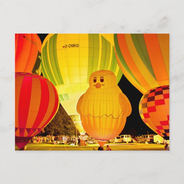 Colourful Hot Air Balloons Postcard (Front)