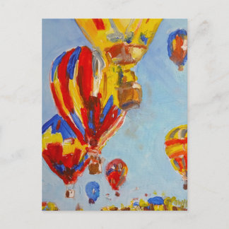 Colourful Hot Air Balloons Postcard