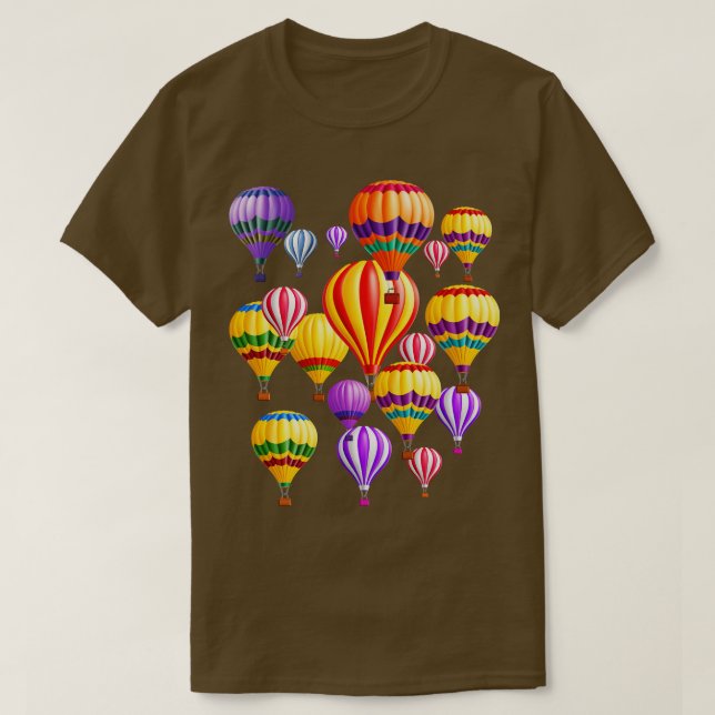 Colourful Hot Air Balloons T-Shirt (Design Front)