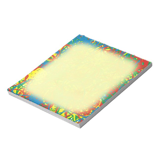 Colourful hot mess blast multi colour splash rainb notepad (Rotated)