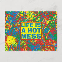 Colourful hot mess blast multi colour splash rainb