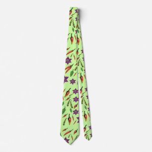 Colourful Hot Peppers Custom Tie