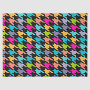 Colourful houndstooth geometric pattern tissue paper