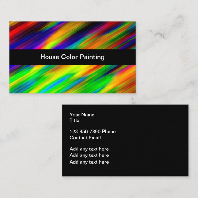 Colourful House Painting Services Businesscards Business Card (Front/Back)